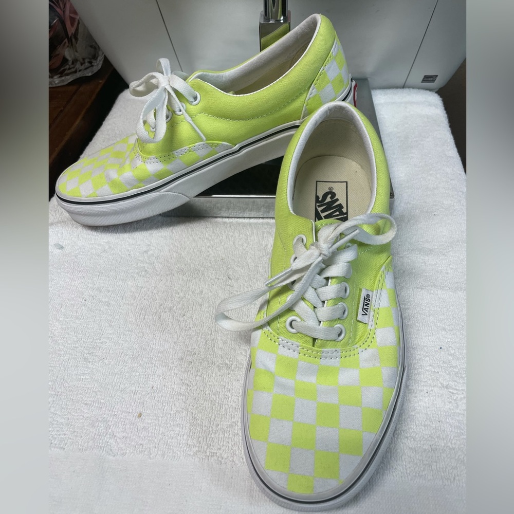Vans Lime Checkerboards - Picture 2 of 7